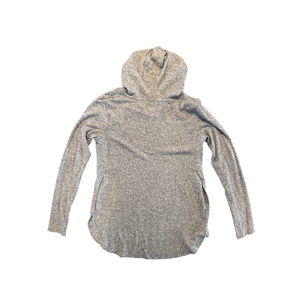 Aerie Just Add Leggings Gray Hoodie Women’s Small Soft Knit Sweater Long Sleeve - Picture 3 of 7